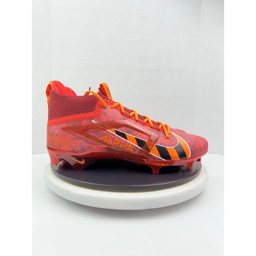 Nike Alpha Menace 4 Elite NRG Mens Size 13 Orange Red Football Cleats FQ4046-600 - Picture 4 of 10