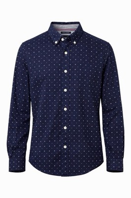 Tommy Hilfiger Hemd New York Fit MW0MW03790 Navy Monogram Größe 