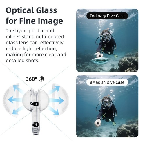 Hard Invisible Dive Case for Insta360 X5 Action Camera Accessories - Picture 5 of 11