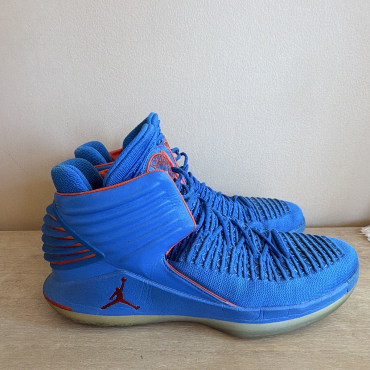 シューズ(男性用) AIR JORDAN 32 WHY NOT Jordan Air Jordan 32 Russ Why Not Blue Orange Basketball Sneakers