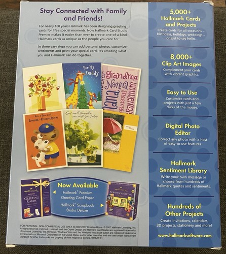 Hallmark Card Studio Premier 2009 Brand New Factory Sealed - Afbeelding 2 van 3