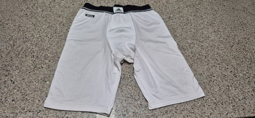 Adidas Climalite Sliding Shorts Youth Medium White Padded Baseball Softshell