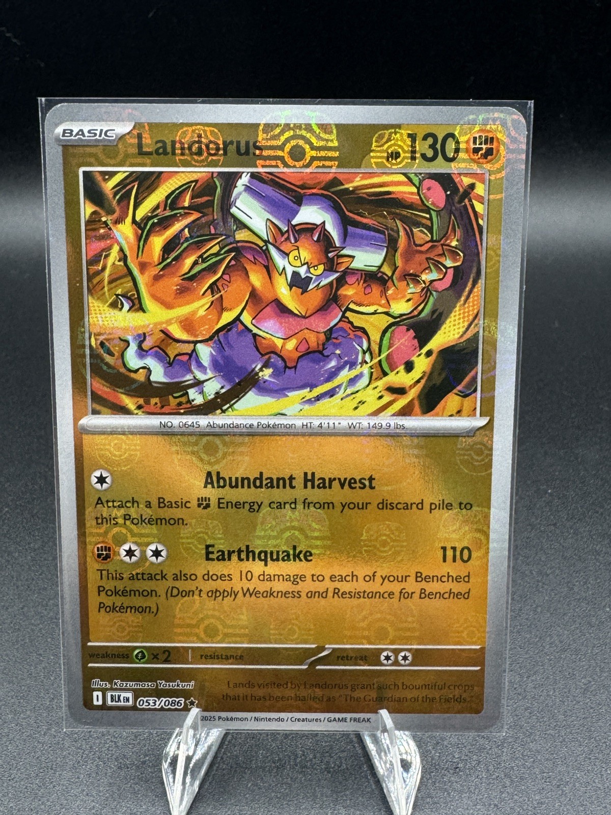 Landorus Master Ball 053 Pokemon Black Bolt BLK 2025 NM 🔥🔥🔥