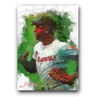 Hank Aaron #76 Art Card Limited 24/50 Edward Vela Signed (Milwaukee Braves)