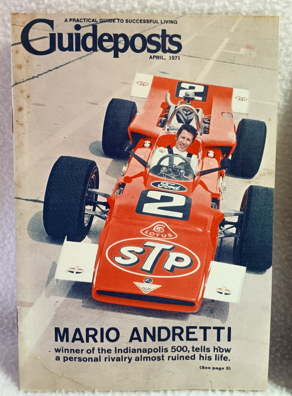 REDUCED! Guideposts April 1971 Race Car Driver Mario Andretti (ruth5522 #12-1/2)