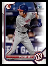 Brenner Cox 2022 1st Bowman Draft #BD-196 Washington Nationals ROOKIE RC