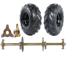 Drift Trike 32" Go Kart Rear Live Axle Kit, Sprocket 3 Stud Hub, Brake, Wheel