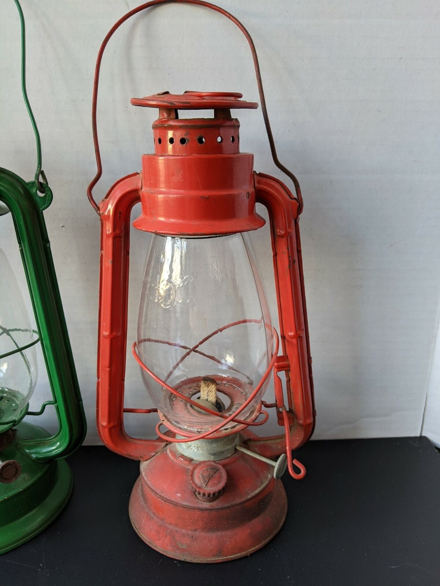 Winged Wheel No 500 Red Vintage Kerosene Lantern Japan & No Winged Wheel No 500 Red Vintage Kerosene Lantern Japan & No