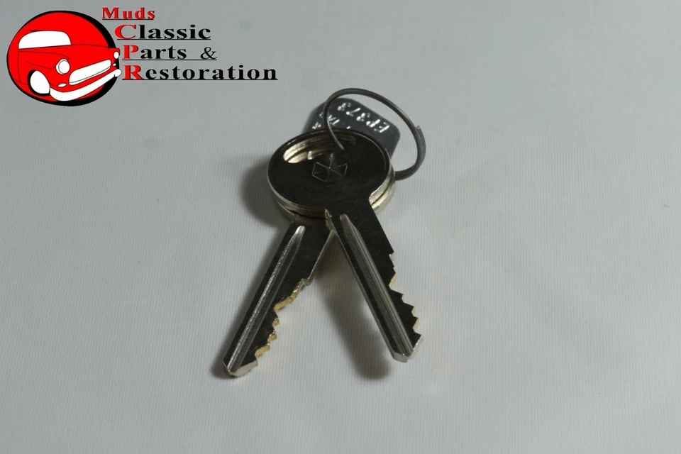 73-89 Chrysler Dodge Plymouth Duster Challenger llaves de bloqueo de maletero con logotipo Foto 3 de 4