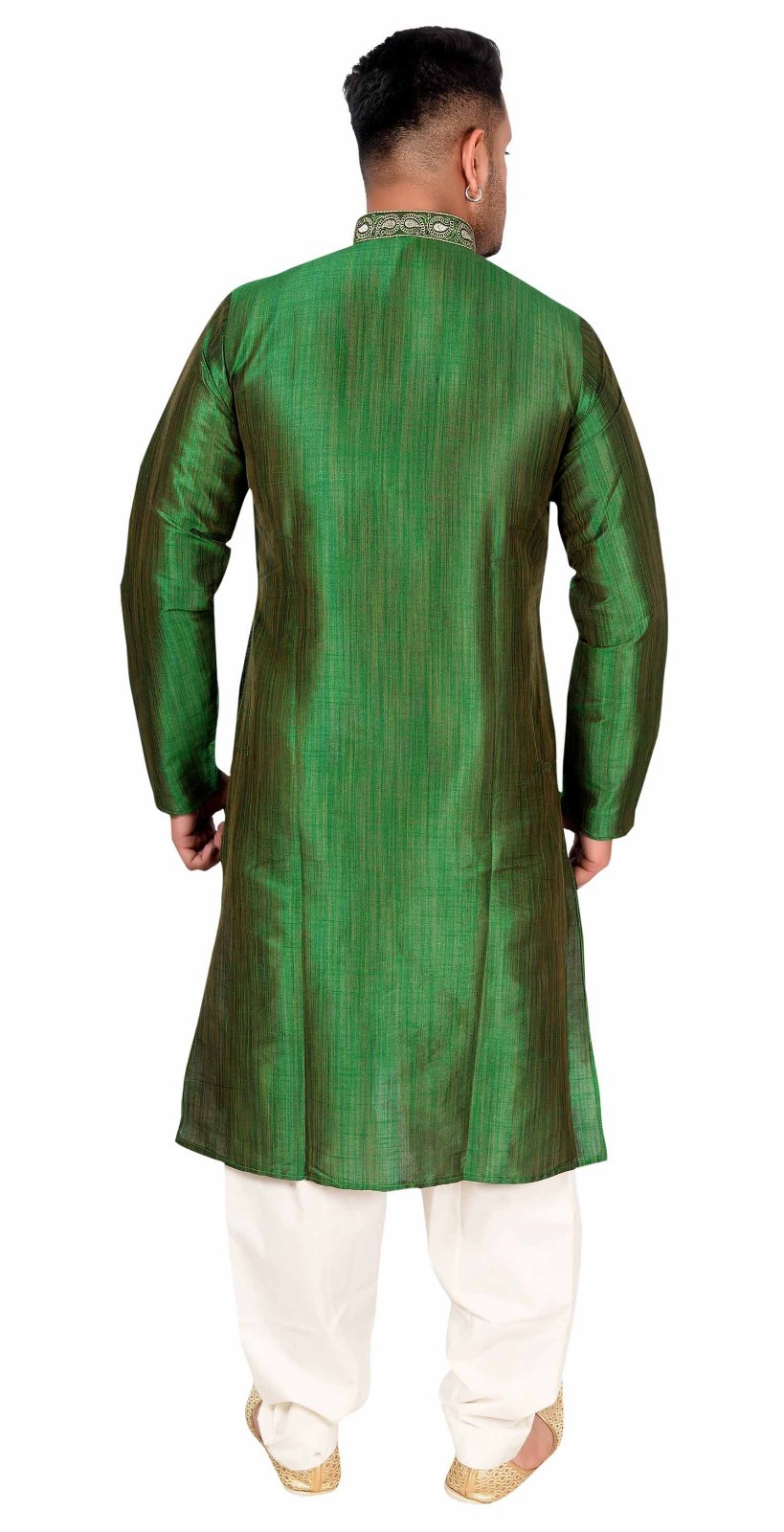 Men's Indian Green Kurta Cream Salwar Kameez Pajama Bollywood Asian Sherwani  746 | eBay