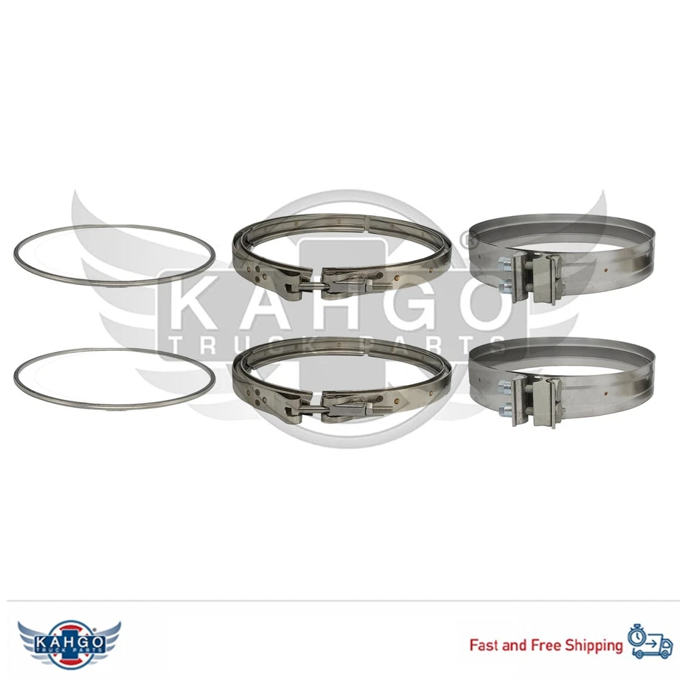 DPF Filter Clamp&Gasket DETROIT DD13 DD15 KP201 561.291050 6809950202 6809950302 - Image 4 of 4