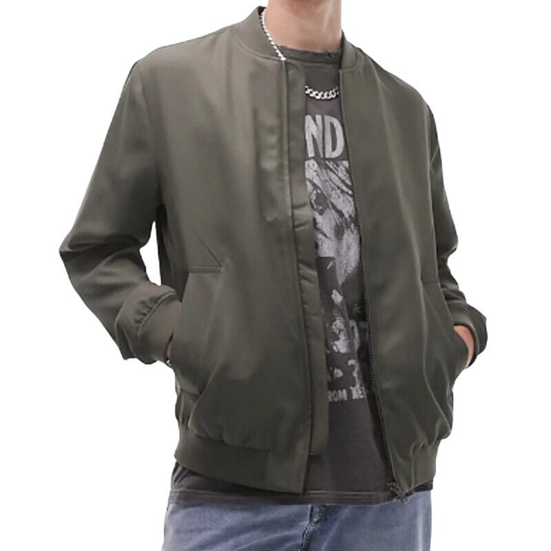 Topman Lightweight Bomber Jacket in Green, Size M