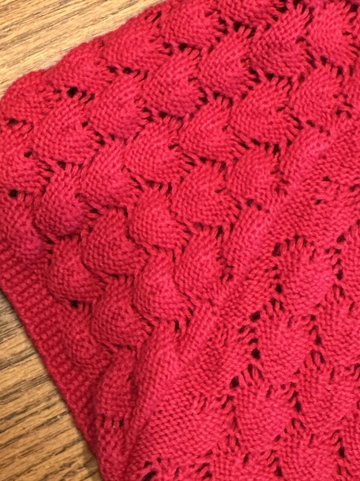 Toddler Girls 2T  GENUINE KIDS From OSHKOSH Red Hooded Knit Poncho Sweater - Image 4 of 4