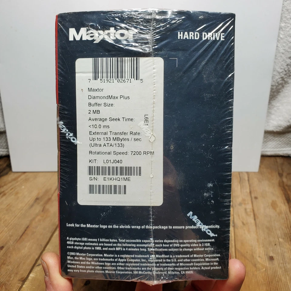 Maxtor DiamondMax Plus 40 GB 3.5 Internal Hard Drive L01J040 Ultra ATA/133 - Image 2 of 4