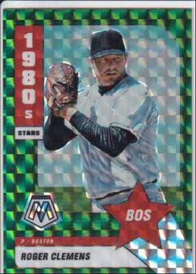 2022 Panini Mosaic Roger Clemens 1980s Stars Green Mosaic
