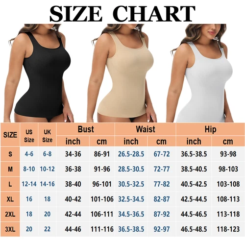 Damen Kompression Tank Top Shapewear Bauch Kontrolle Body Shaper Schlankmacher Weste - Bild 2 von 16
