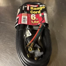 Prime Wire and Cable RD628206 Cooking Range 72" 50 Amp Power Cord - Black