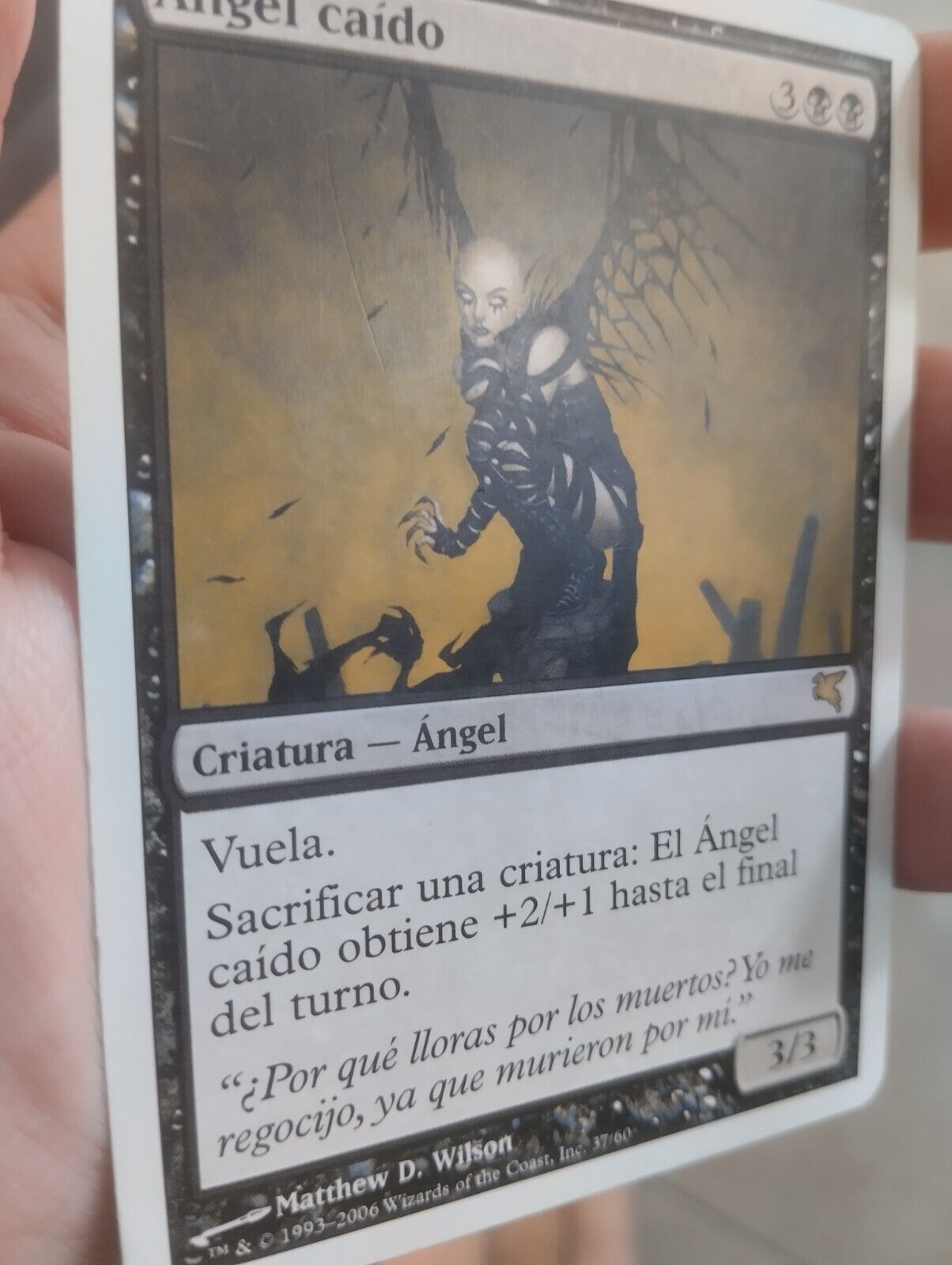 MTG FALLEN ANGEL (Ángel caído) VERY RARE SPANISH GOOD Salvat-Hachette 2006  WOTC