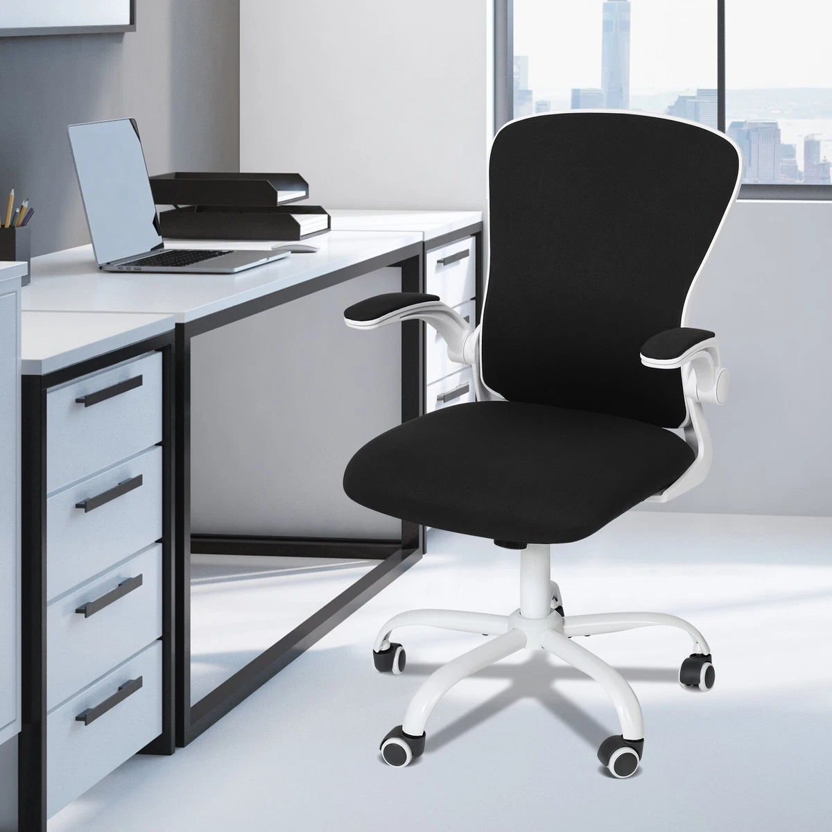 Fabric Office Chair Task Computer Desk Chairs 30 Rocking Seat