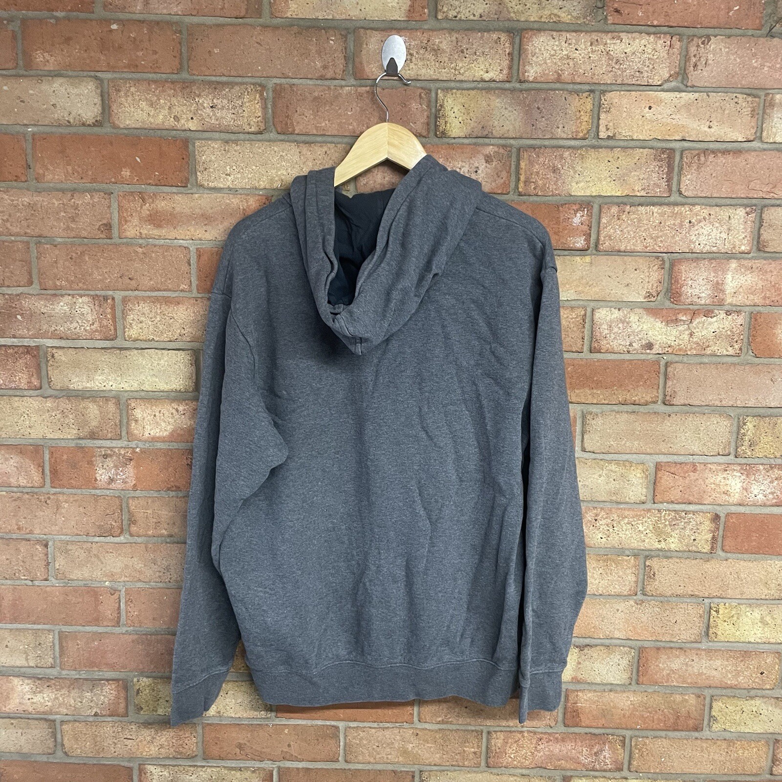 Mens nike grey small swoosh full zip hoodie size large Gem