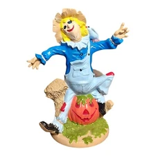 Vintage Halloween Ceramic Scarecrow on Jack O Lantern Hobbyist Byron Molds 1977 