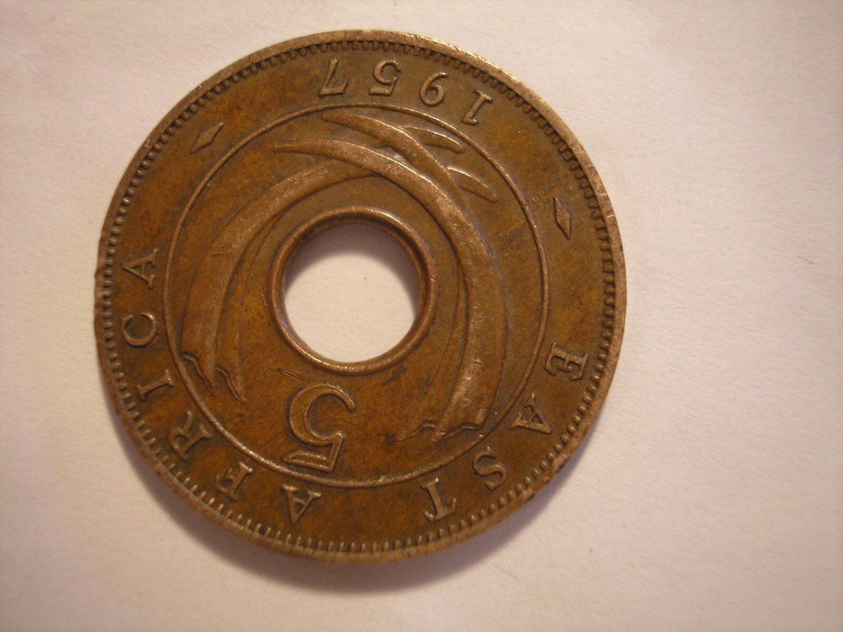 British East Africa, 1957 5 Cents, Queen Elizabeth, KM# 37
