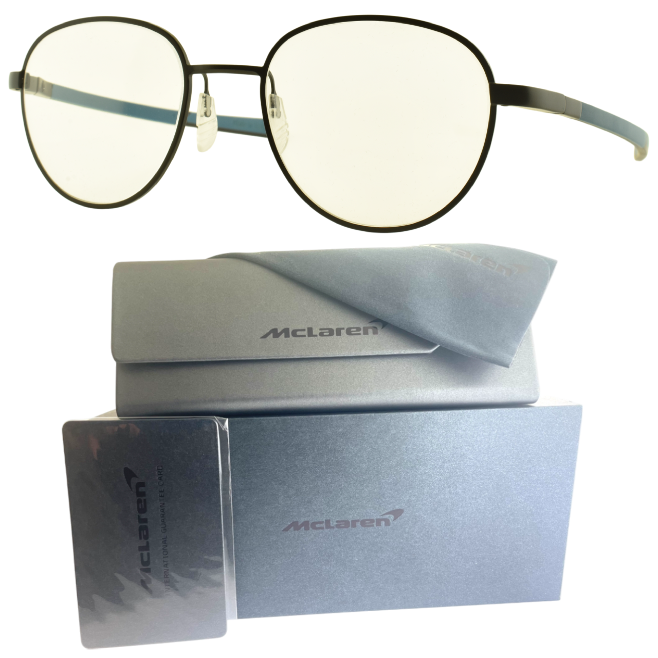 NEW!! MCLAREN MLSEDO03 C02 Blue Round Full Rim Mens Optical Frame