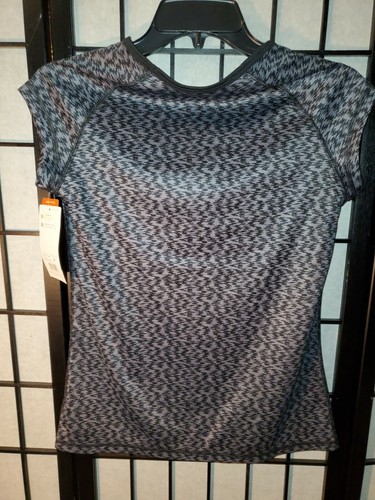 New C9 Champion Women Semi Fitted Active Athletic Shirt Top Size XS Black Gray - Picture 4 of 6