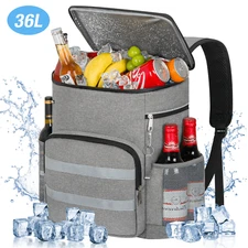Large Insulated Cooler Backpack for 54 Cans - Portable & Leakproof 36L Bag