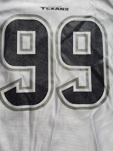 Houston Texans NFL Team Apparel J.J. Watt #99 White Girl's Jersey-Sz Girls M 7-8 - Picture 2 of 17