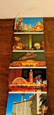 Las Vegas Postcard Book Album Vintage Photos 70s 80s Foldout Cars Casino Sinatra