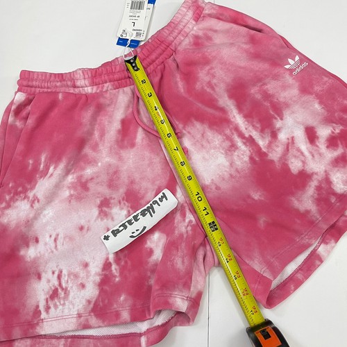 $40 Womens Size L Adidas Originals Tie Dye Loose Terry Fleece Shorts HB6040 2 - Picture 8 of 10