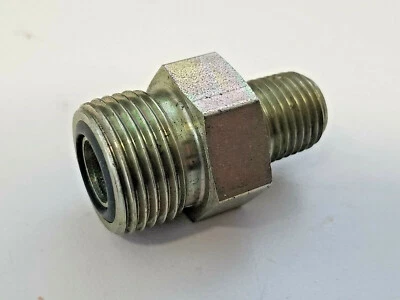 PARKER HANNIFIN New Parker Hydraulic Adapter Fitting 1/4" NPT to 1/2" ORFS, 8-4-FLO-S, FF2404