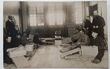 Carte Photo-93-MAISON BLANCHE-Hôpital militaire-travail de Vannerie,cliché Rare!