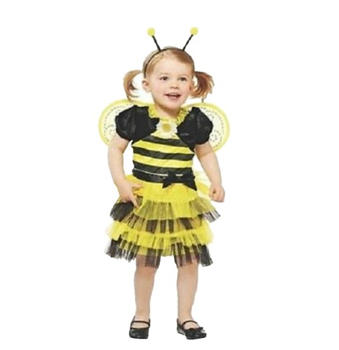 Bienenkostüm Für Mädchen - Mit Tüllrock, Stirnband & Socken, Karneval & Halloween