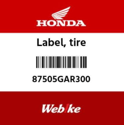 【y様】 Honda Monkey Z5J, FI Tire label genuine 87505-GAR-300 New Japan | eBay