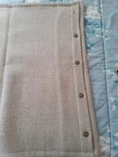 Ralph Lauren -One Euro Pillow Sham-Wool-Tan-Buttons to Close