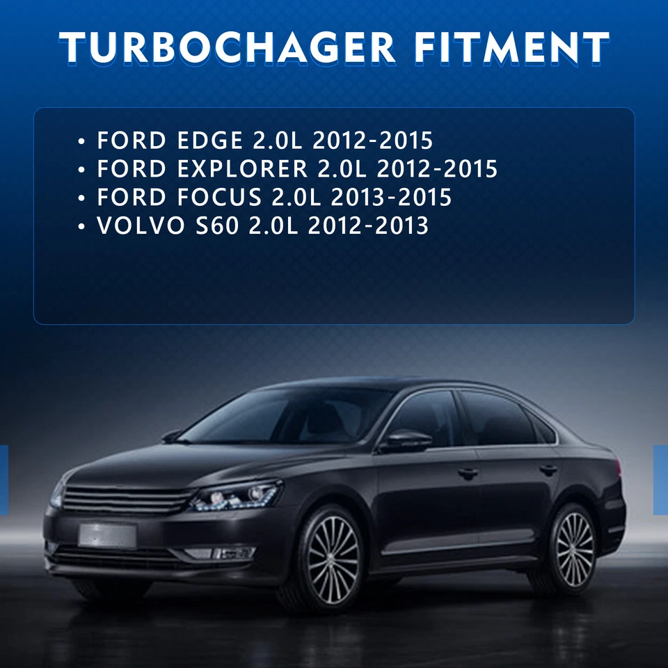 Turbo Turbocharger For 2012-2015 Ford Edge SE 2.0L 53039880270 53039700270 Foto 3 de 4
