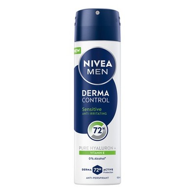 NIVEA MEN Derma Control Sensitive Antitranspirant Spray für Männer mit Hyalurons