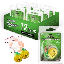 Glow Walleye Spinner Rig – Worm Harness with Live Rig for Walleye Fishing, Cr...