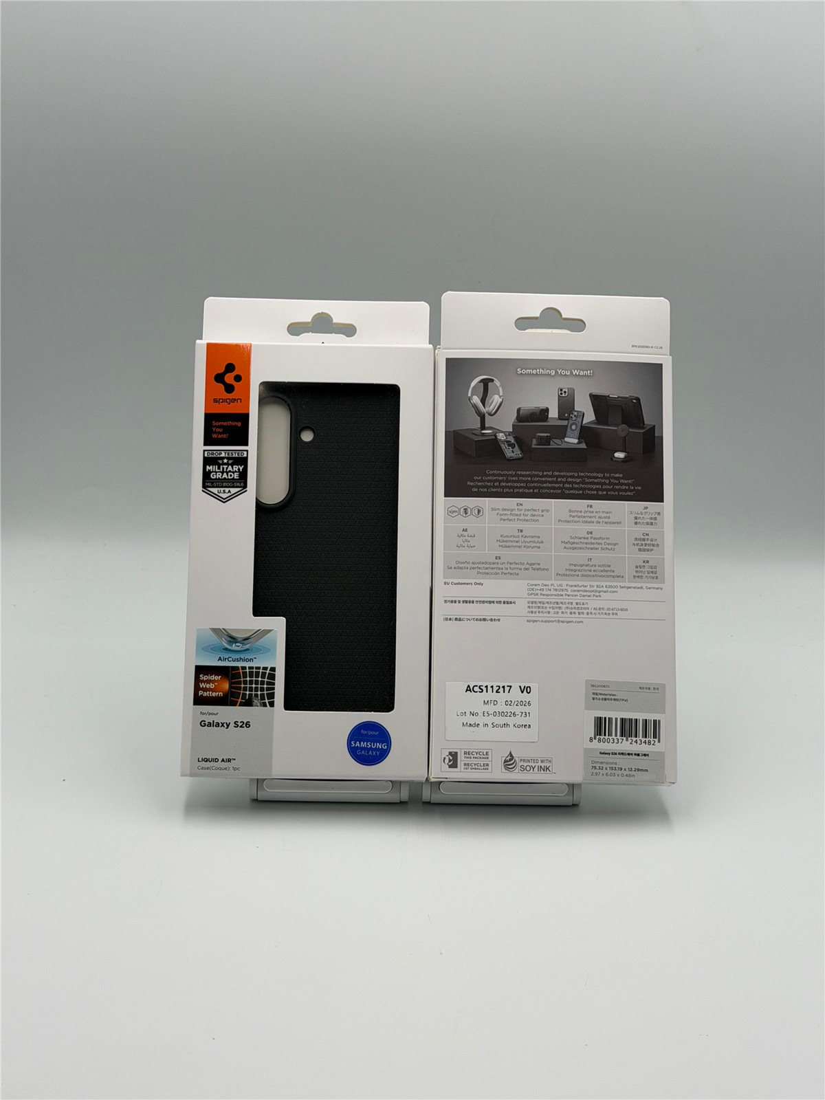 Spigen Liquid Air Case for Samsung Galaxy S26 6.3"" Marble Grey - ACS11217