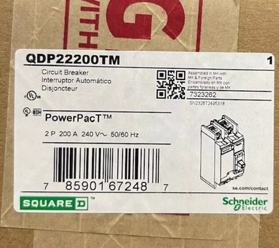 SQUARE D QDP22200TM 2P 200A 240V CIRCUIT BREAKER *NEW