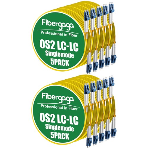 10Pack-10M(33ft) OS2 LC to LC Fiber Patch Cable Duplex Singlemode 9 ...