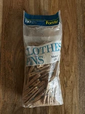 Foster Large Hardwood Spring Clothes Pins Lot 80