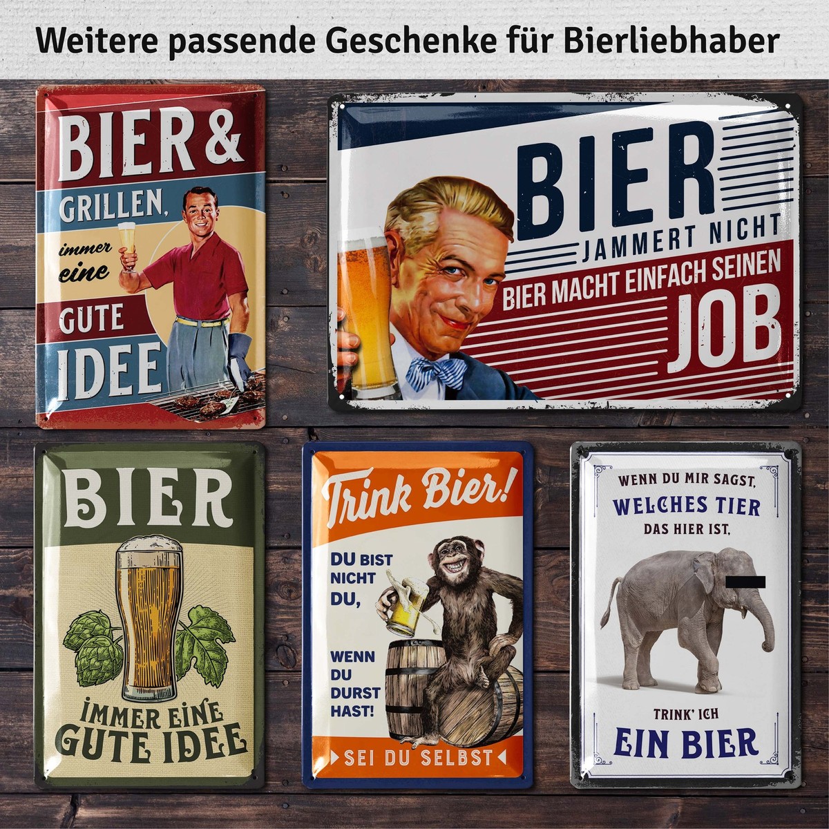 Retro Blechschild BIER lustige Schilder mit Sprüchen als Bar Dekoration 17x34cm Retro Blechschild BIER lustige Schilder mit Sprüchen als Bar Dekoration 17x34cm