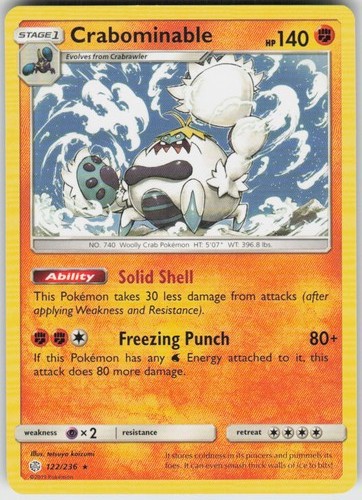 Crabominable 122/236 Rare Cosmic Eclipse Near Mint