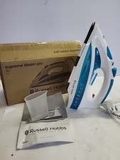 Image of Russell Hobbs Steam Iron Supreme Steam Pro Steam Glide Pro Clothes Steamer R207
