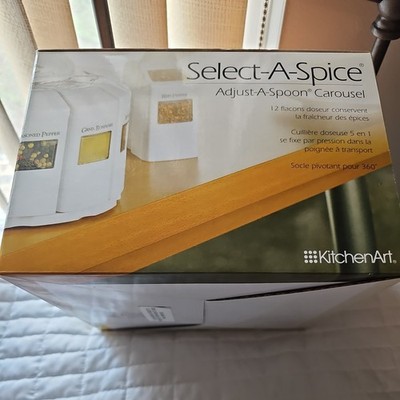 KitchenArt 27000 Select-A-Spice Adjust-A-Spoon Carousel, White (FREE SHIPPING)
