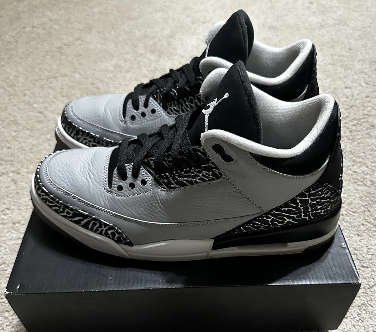 Jordan 3 Retro Wolf Grey - огромный выбор по лучшим ценам | eBay