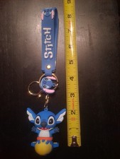 Disney Lilo  Stitch 3D PVC Keychain Backpack Clip Keyring Pendant Wristlet